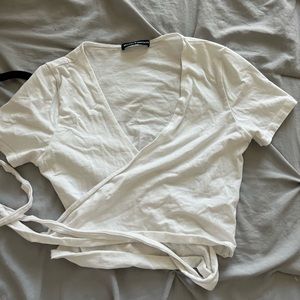 Brandy Melville crop tie wrap top